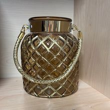 Load image into Gallery viewer, Gilded Gold Glass Vase 16 x 14cm
