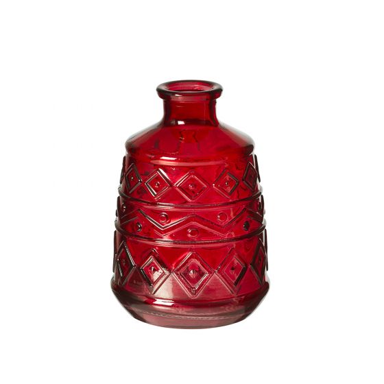 Tyrol Vase Red 11x7.5x7.5cm