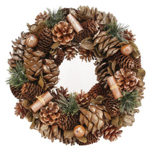 Load image into Gallery viewer, Woodland Gold Glitter Wreath 30cm
