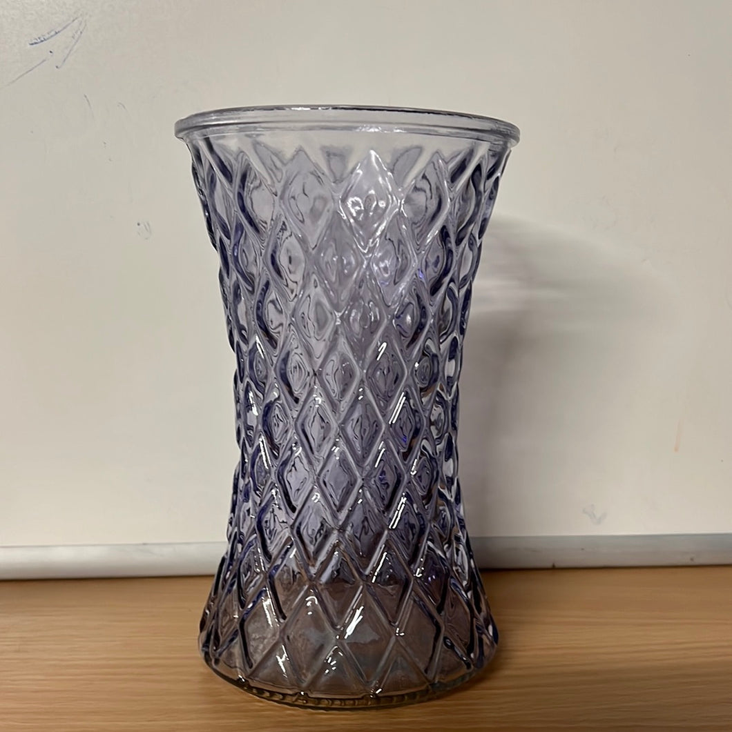 Diamond Vase Lilac 19.5 x 12cm