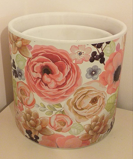 Florals Cylinder Pot 16 x 15.5cm