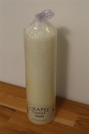 Chapel Candle 220x60mm Ivory