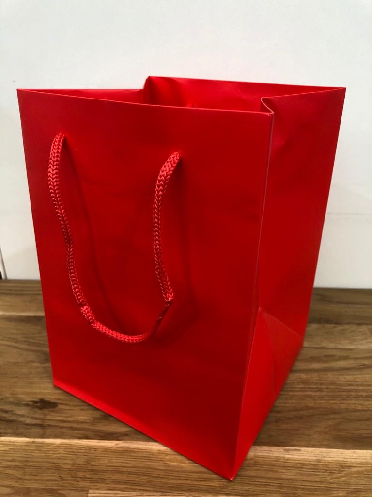 Flower Hand Tied / Gift Bag 25 x 18cm Glossy Red