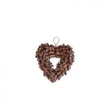 Load image into Gallery viewer, Iced Pine Cone Wreath - Heart Shape 33cm
