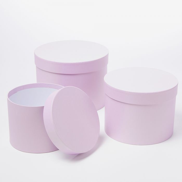 Symphony Round Hat Boxes Set of 3 Lilac