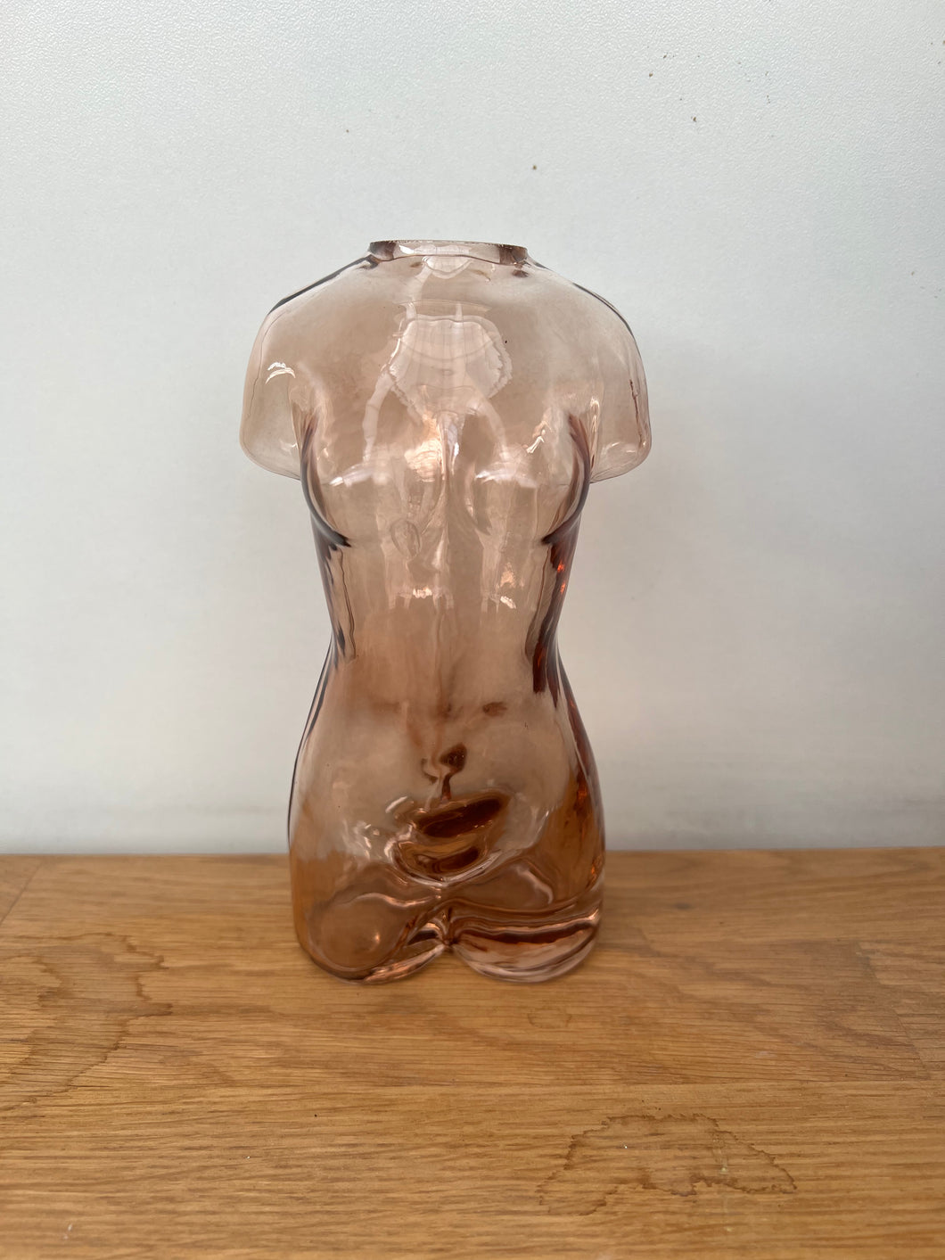 Silhoutte Female Glass Vase 15.5 x 8 x 6cm - Pink