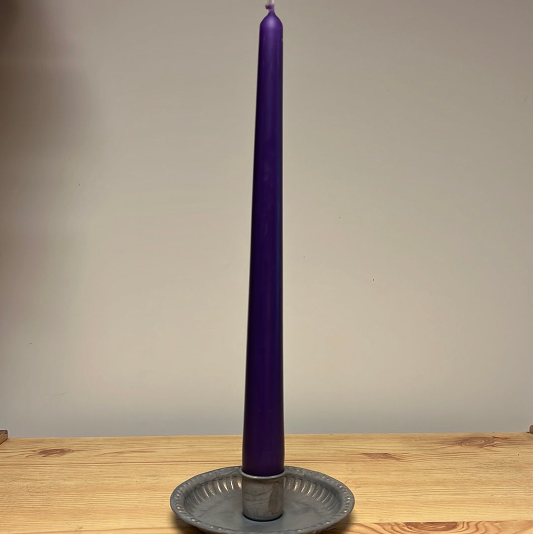 Tapered Candle 250x23mm Purple - Per Piece