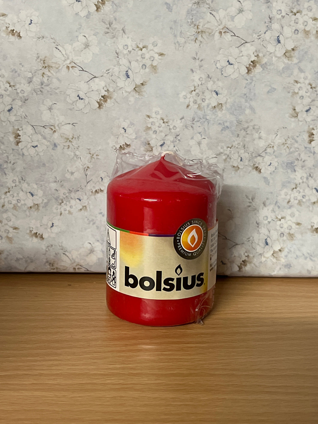 Bolsius Pillar Candle Red 80 x 60mm