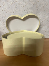 Load image into Gallery viewer, Suede Heart Hat Box Set of 2 Ivory
