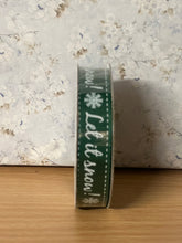 Load image into Gallery viewer, Eleganza Festive Ribbon - Let it snow 15mm x 5m
