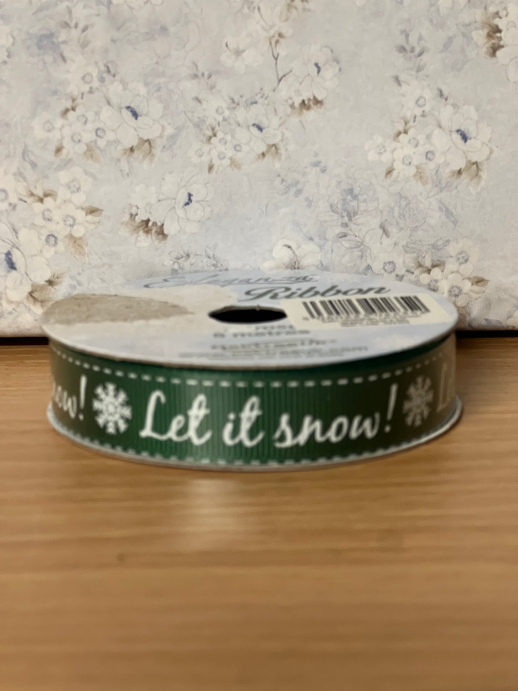 Eleganza Festive Ribbon - Let it snow 15mm x 5m