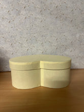 Load image into Gallery viewer, Suede Heart Hat Box Set of 2 Ivory
