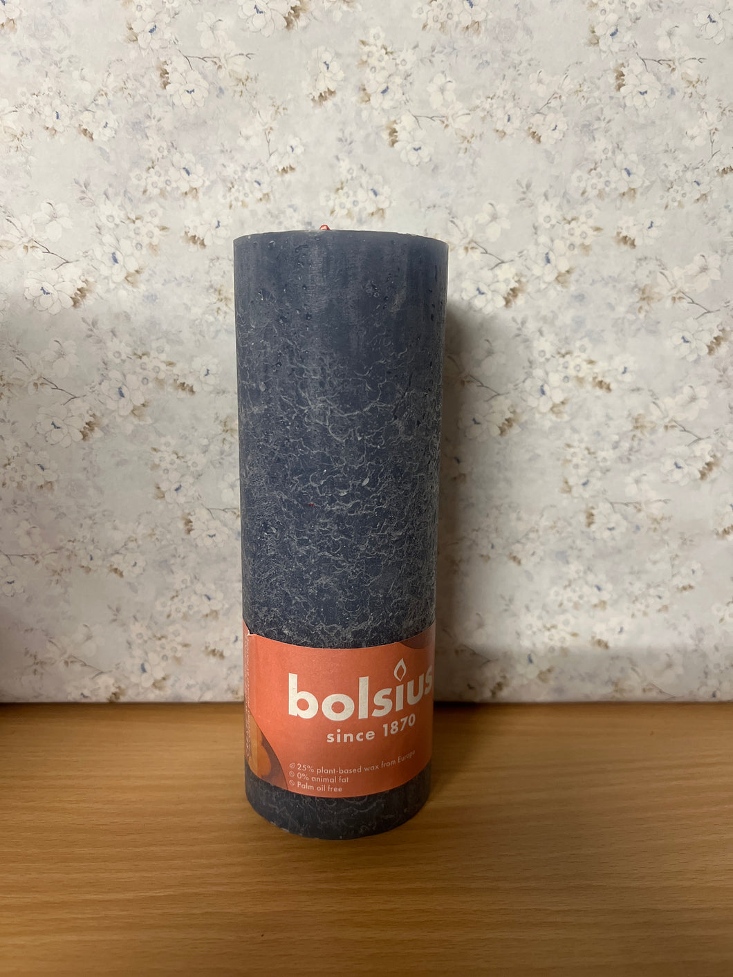 Bolsius Rustic Pillar Candle 190x68mm Twilight Blue