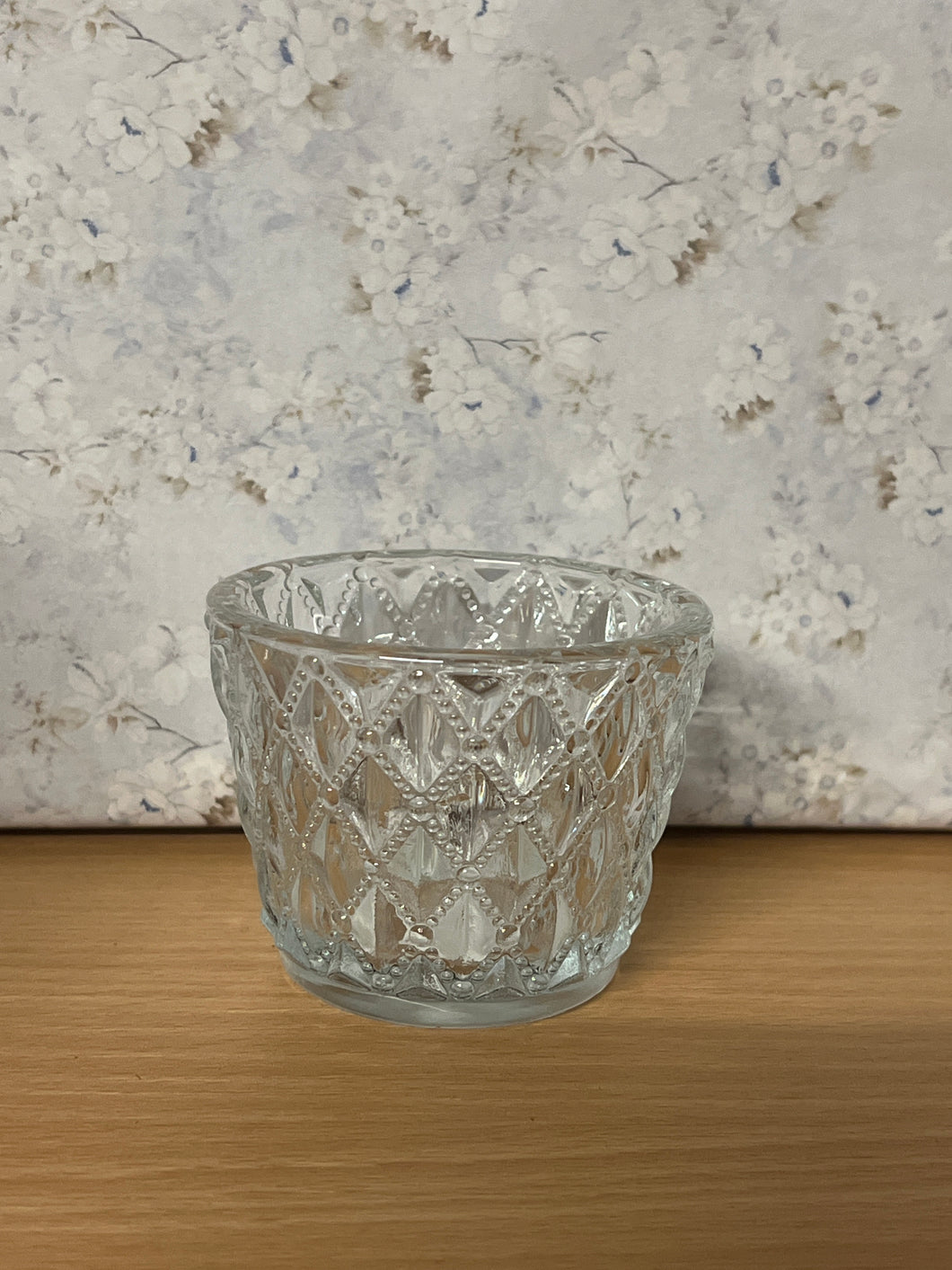 Tealight Diamond 7.5 x 5.5cm Clear