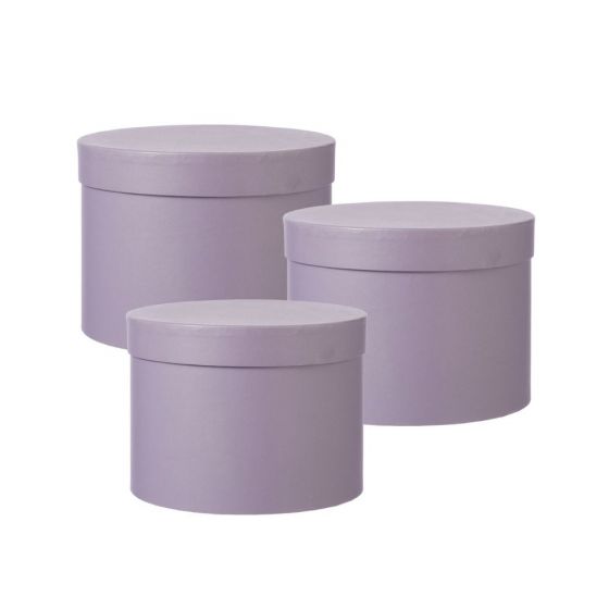 Symphony Round Hat Boxes Set of 3 Lilac