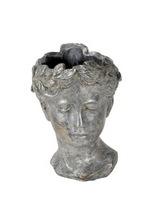 Load image into Gallery viewer, Pot Head 21.5x16x15cm Silver Grey
