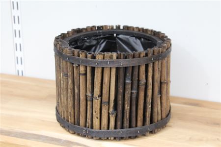 Bamboo Round Pot 15x20cm