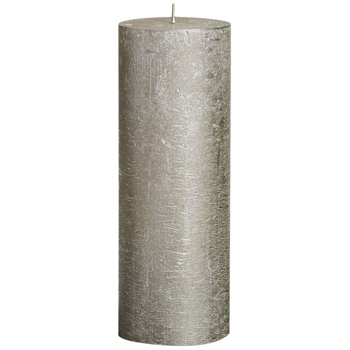 Bolsius Rustic Metallic Candle 190x68mm Champagne