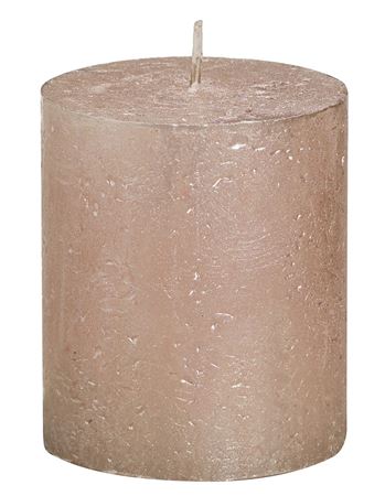 Bolsius Rustic Metallic Candle 80x68mm Rose Gold