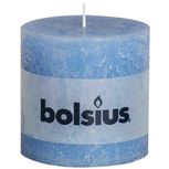 Bolsius Rustic Pillar Candle 100x100mm Jeans Blue