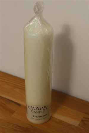 Chapel Candle 215x50mm Ivory