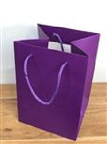 Flower Hand Tied Gift Bag 25 x 18cm Dark Purple