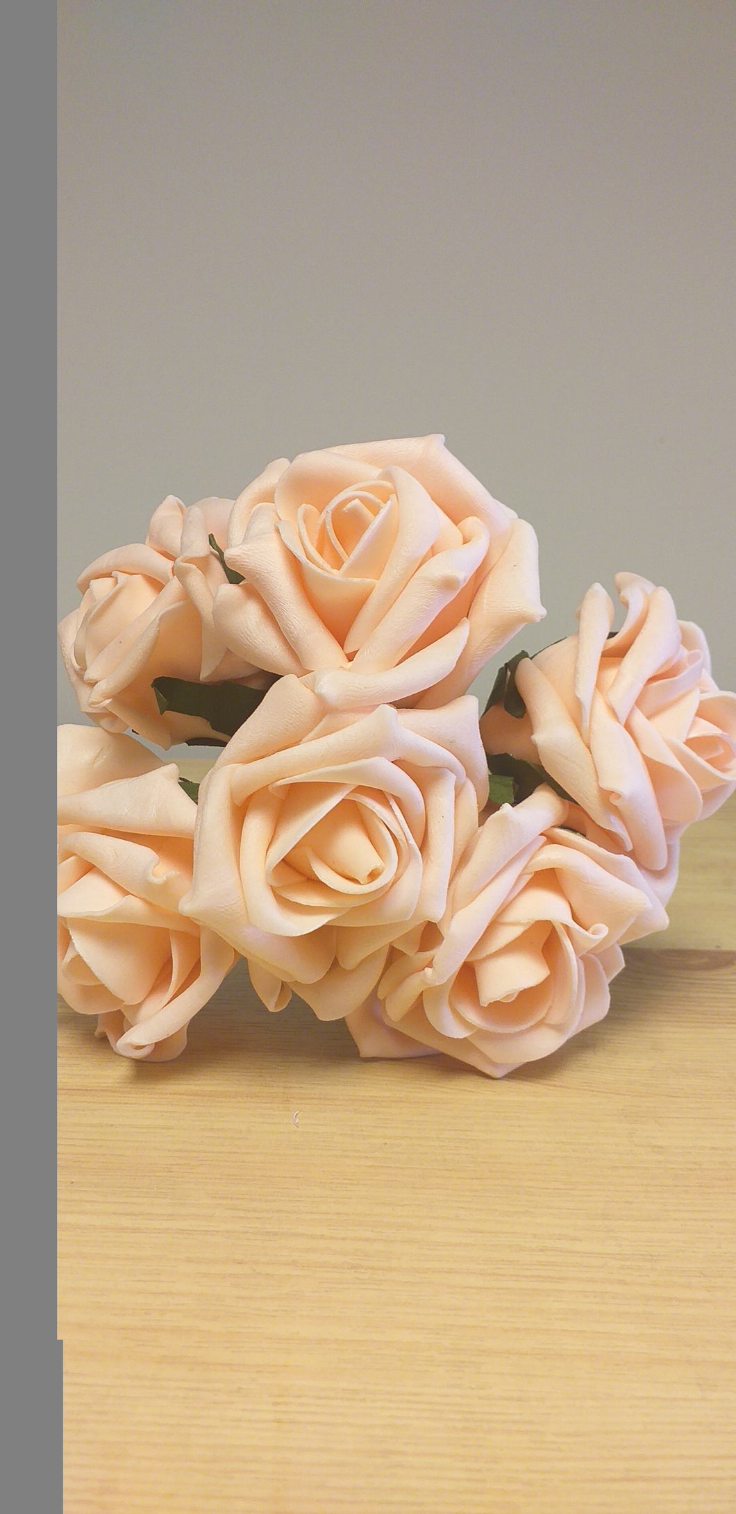 Foam Rose 5.5cm Peach