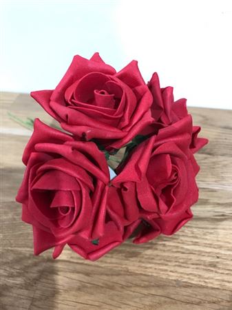 Foam Rose 5.5cm Red