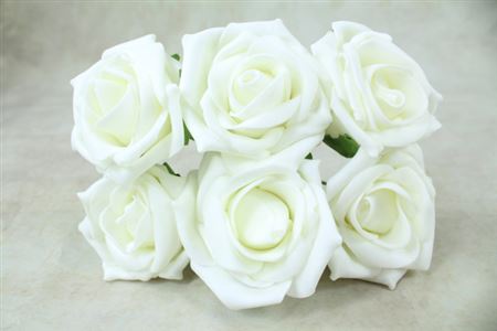 Foam Rose 5.5cm Ivory