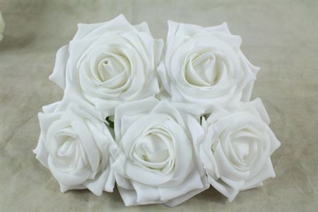 Foam Rose 10cm White