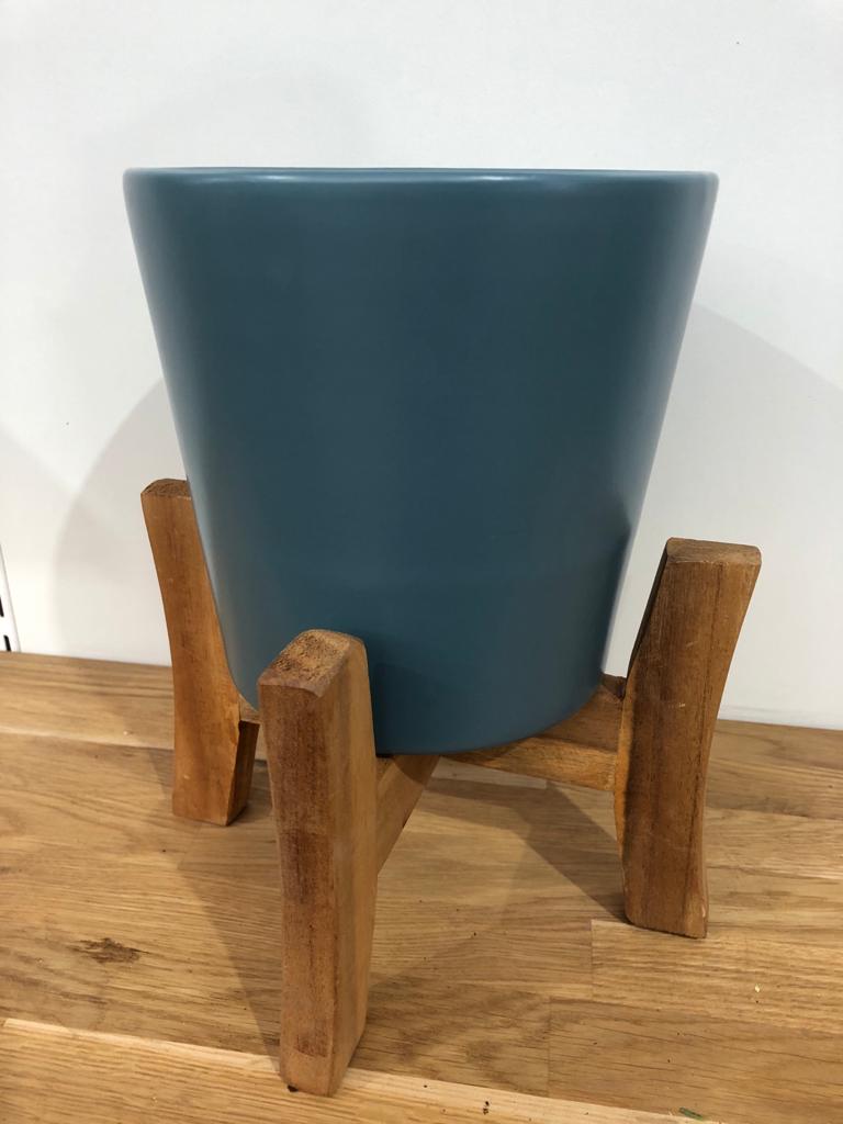 Viggo Pot With Stand 19x20cm - Blue