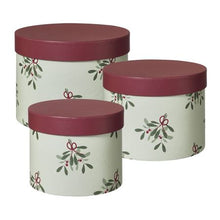 Load image into Gallery viewer, Oh Mistletoe Hat Boxes Set of 3
