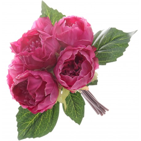 Peony Bush Cerise 6 Heads 30cm