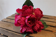 Load image into Gallery viewer, Peony Bush Cerise 6 Heads 30cm
