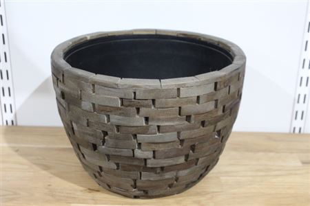 Pot Leuca Brick Brown 21x15cm