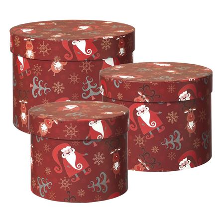 Secret Santa Hat Boxes Set of 3