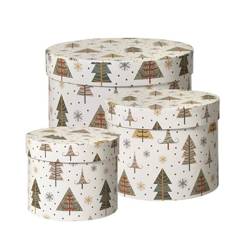 Snow Valley Hat Boxes Set of 3