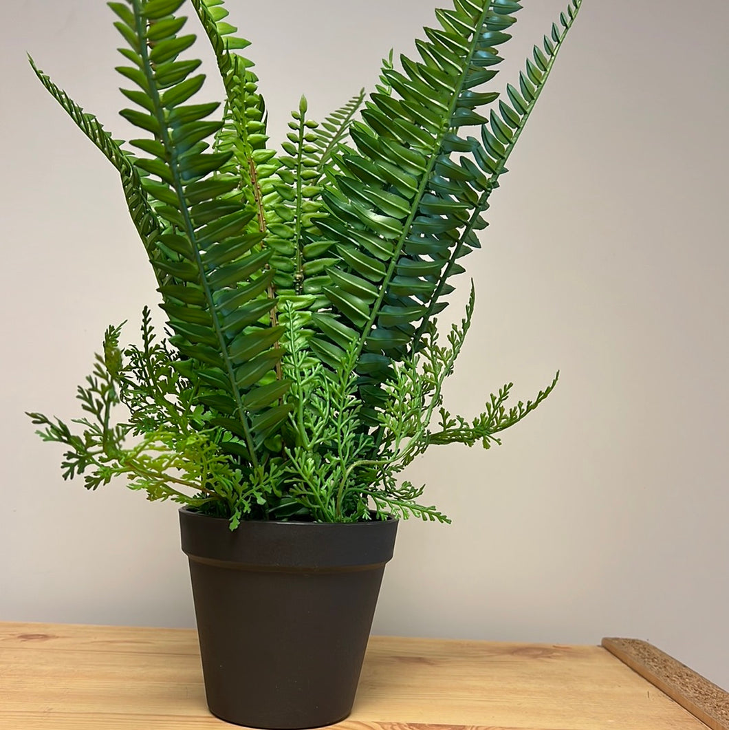 Artificial Fern Bush in Pot 42 x 35cm