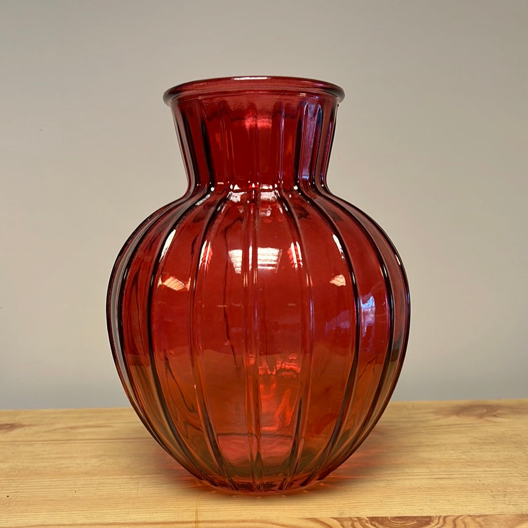 Decorative Aviy Vase Red 19 x 16cm