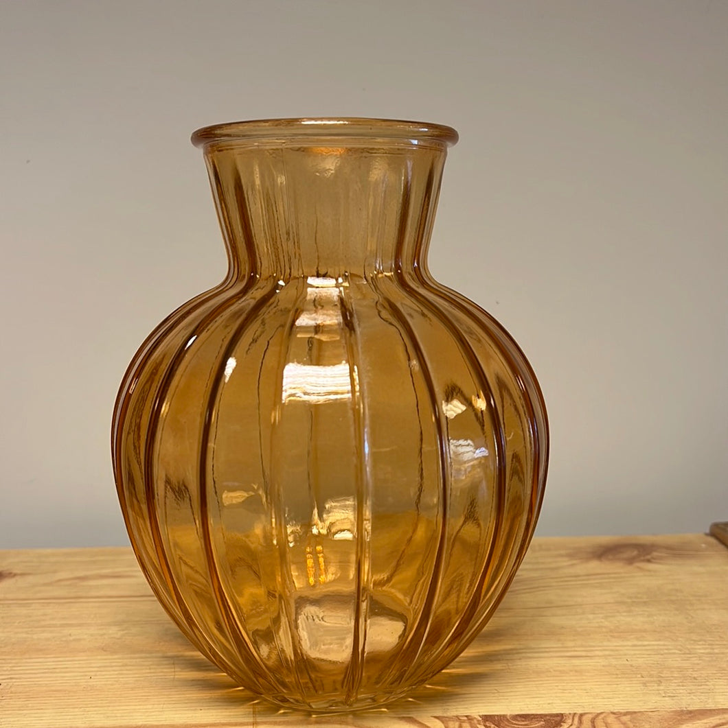 Decorative Aviy Vase Yellow 19 x 16cm