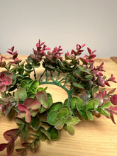 Load image into Gallery viewer, Eucalyptus Candle Ring Green Pink 23cm
